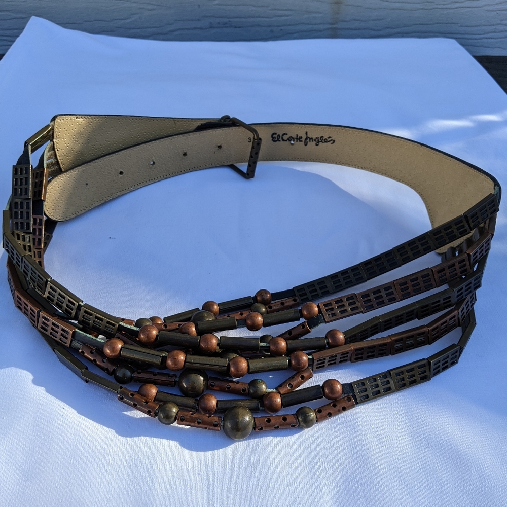 Vintage El Corte Ingles Boho Leather Belt